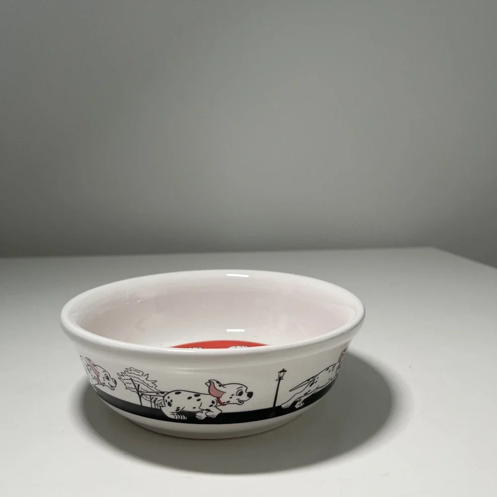 Disney 101‎ Dalmations Ceramic Pet Food Bowl Dish MEDIUM 6